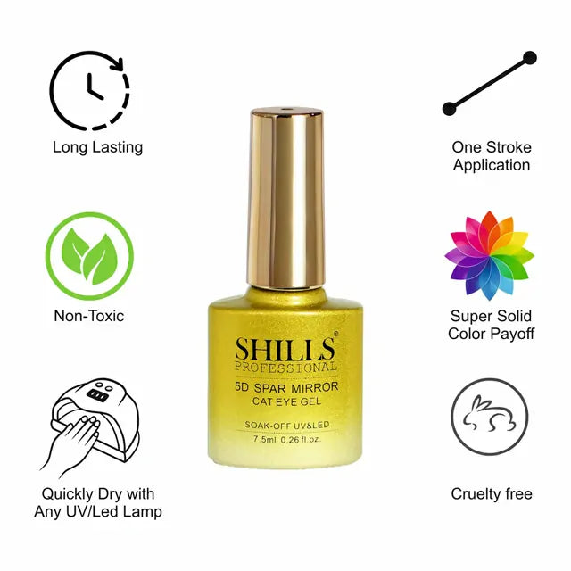 Shills Professional 5D Spar Mirror Cat Eye Gel Polish (7.5ml) (SPG-363)