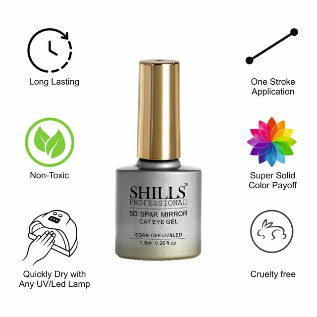 Shills Professional 5D Spar Mirror Cat Eye Gel Polish (7.5ml) (SPG-364)