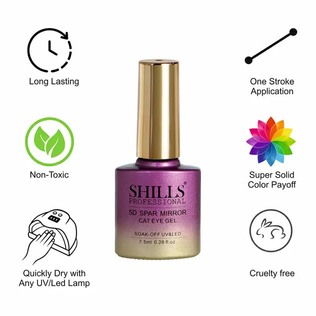 Shills Professional 5D Spar Mirror Cat Eye Gel Polish (7.5ml) (SPG-368)