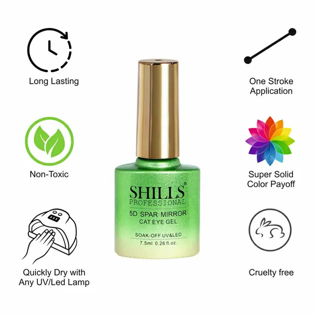 Shills Professional 5D Spar Mirror Cat Eye Gel Polish (7.5ml) (SPG-369)