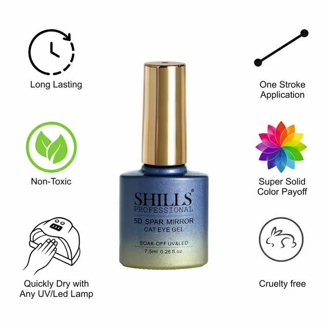 Shills Professional 5D Spar Mirror Cat Eye Gel Polish (7.5ml) (SPG-370)