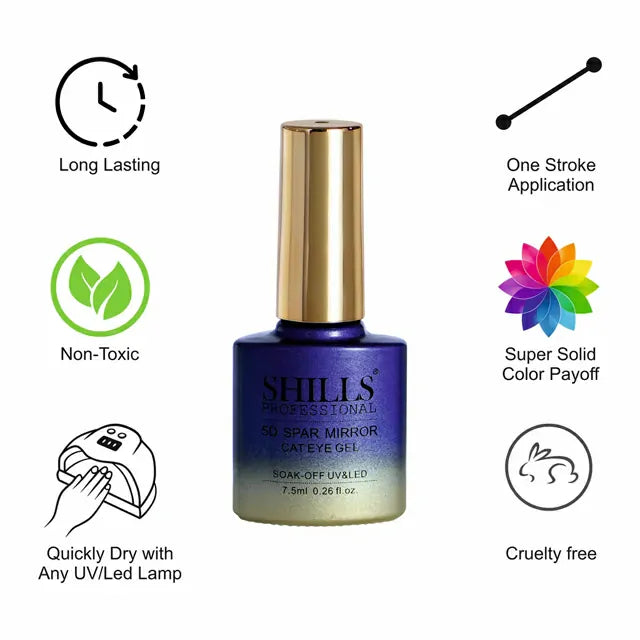 Shills Professional 5D Spar Mirror Cat Eye Gel Polish (7.5ml) (SPG-372)