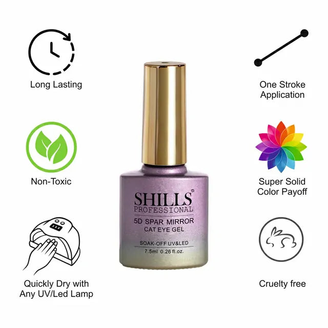 Shills Professional 5D Spar Mirror Cat Eye Gel Polish (7.5ml) (SPG-374)