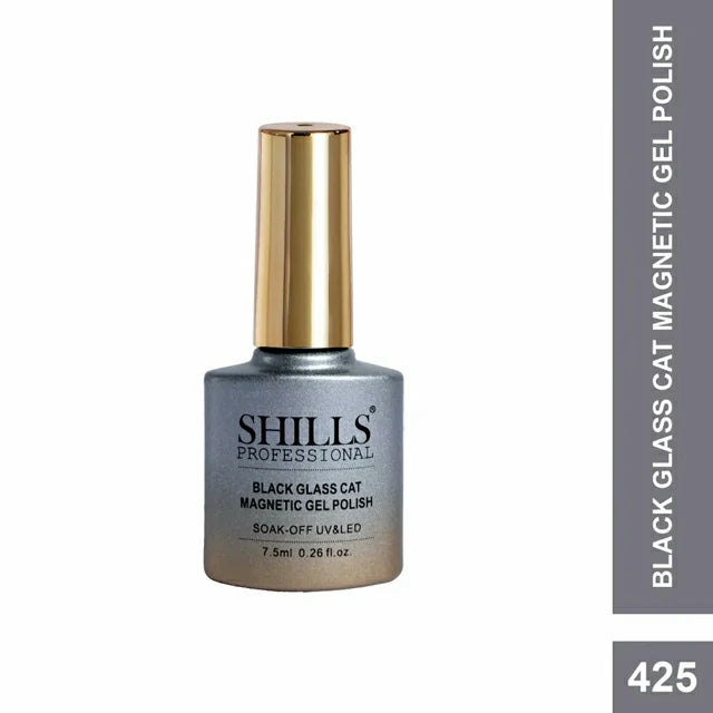 Shills Professional Black Glass Cat Magnetic Gel Polish No.425 (7.5ml)