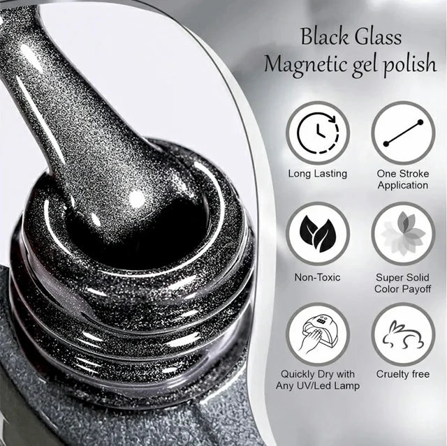Shills Professional Black Glass Cat Magnetic Gel Polish No.429 (7.5ml)