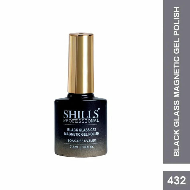 Shills Professional Black Glass Cat Magnetic Gel Polish No.432 (7.5ml)