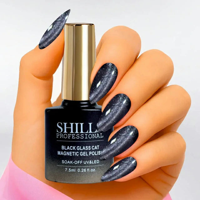 Shills Professional Black Glass Cat Magnetic Gel Polish No.432 (7.5ml)