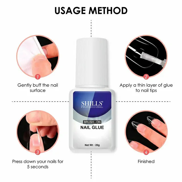 Shills Professional Brush-On Nail Glue (20gm)
