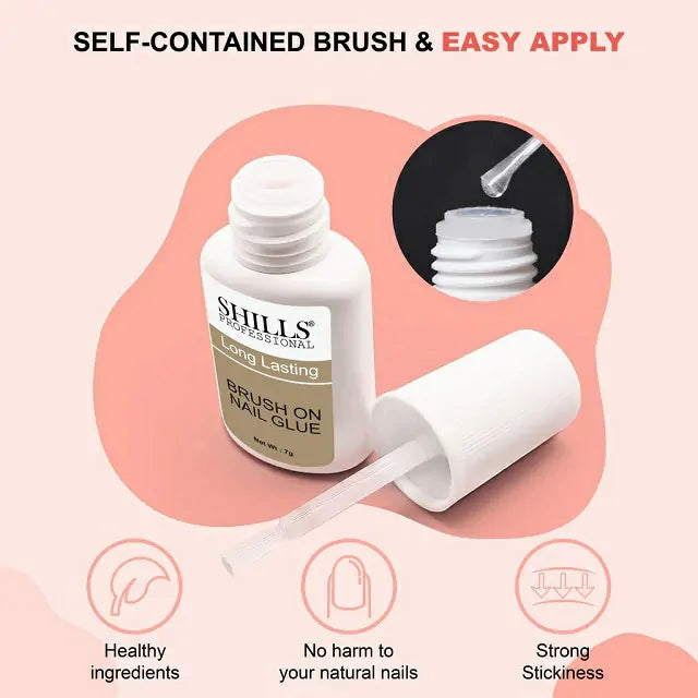 Shills Professional Brush On Nail Glue (7Gm)