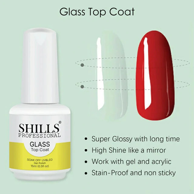 Shills Professional Glass Top Coat (15ml)