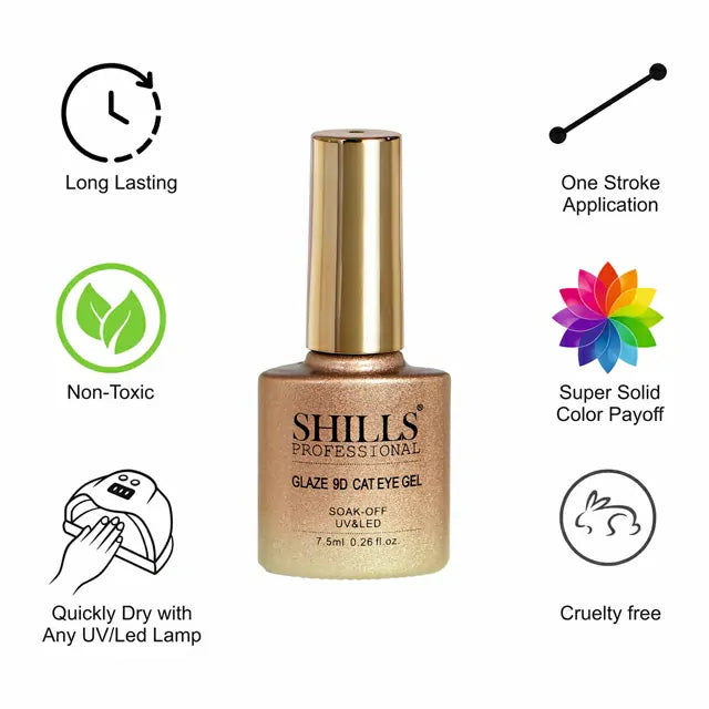 Shills Professional Glaze 9D Cat Eye Gel Polish (7.5ml) (SPG-375)