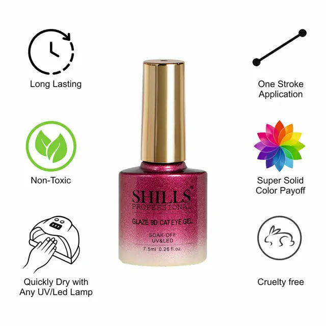 Shills Professional Glaze 9D Cat Eye Gel Polish (7.5ml) (SPG-378)