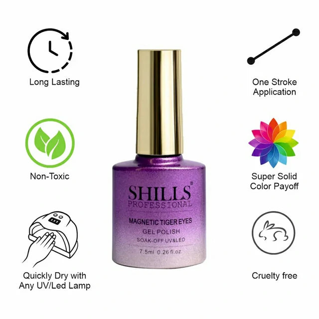 Shills Professional Magnetic Tiger Eyes Gel Polish (7.5ml) (SPG-413)