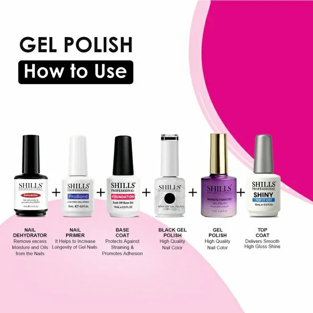 Shills Professional Magnetic Tiger Eyes Gel Polish (7.5ml) (SPG-413)