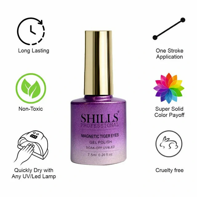Shills Professional Magnetic Tiger Eyes Gel Polish (7.5ml) (SPG-414)