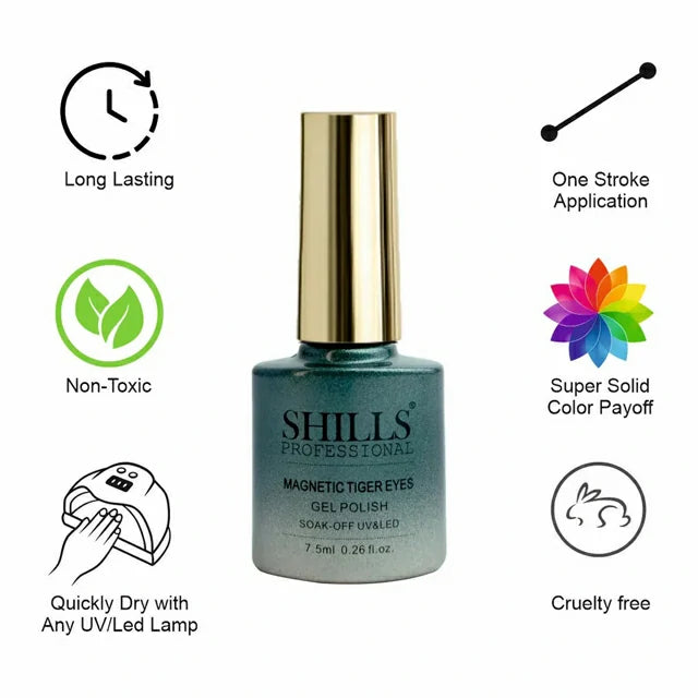 Shills Professional Magnetic Tiger Eyes Gel Polish (7.5ml) (SPG-416)