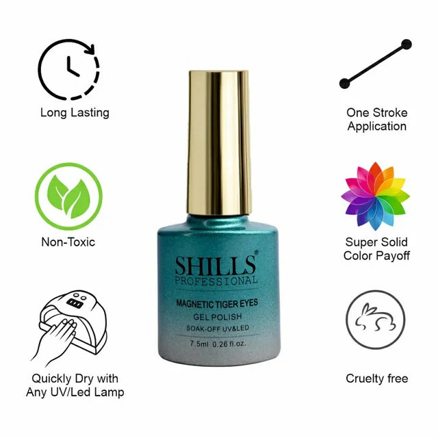 Shills Professional Magnetic Tiger Eyes Gel Polish (7.5ml) (SPG-417)