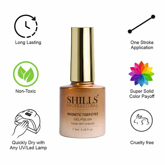 Shills Professional Magnetic Tiger Eyes Gel Polish (7.5ml) (SPG-419)