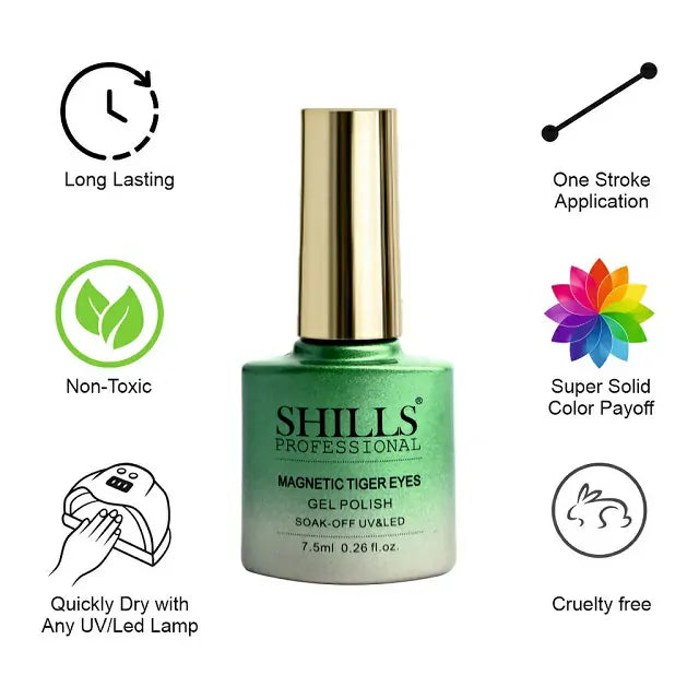 Shills Professional Magnetic Tiger Eyes Gel Polish (7.5ml) (SPG-412)