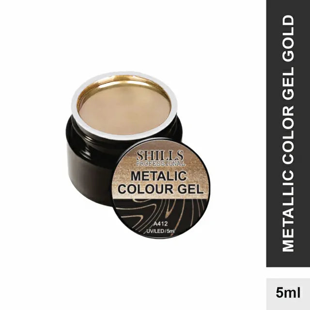 Shills Professional Metallic Color Gel Pots (5ml) (Gold-A412)