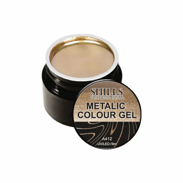 Shills Professional Metallic Color Gel Pots (5ml) (Gold-A412)