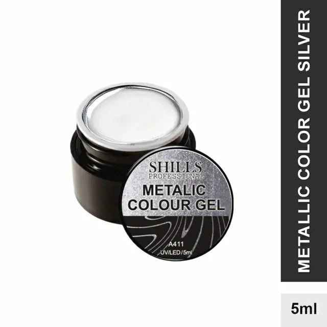 Shills Professional Metallic Color Gel Pots (5ml) (Silver-A411)