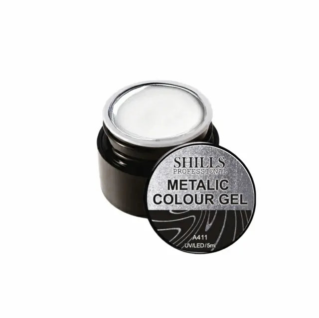 Shills Professional Metallic Color Gel Pots (5ml) (Silver-A411)