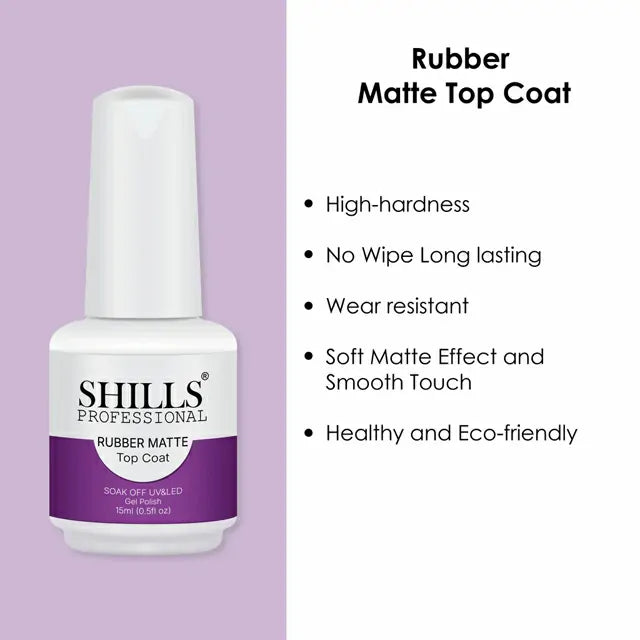 Shills Professional Rubber Matte Top Coat (15ml)