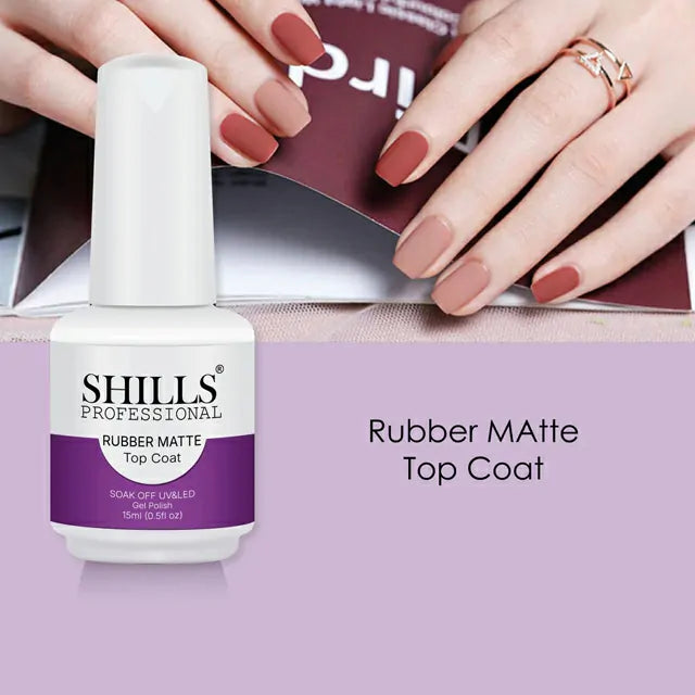 Shills Professional Rubber Matte Top Coat (15ml)