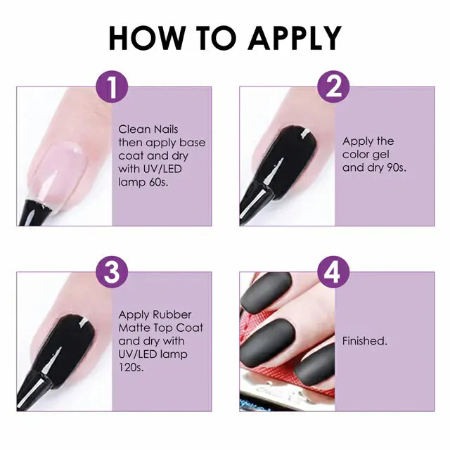 Shills Professional Rubber Matte Top Coat (15ml)