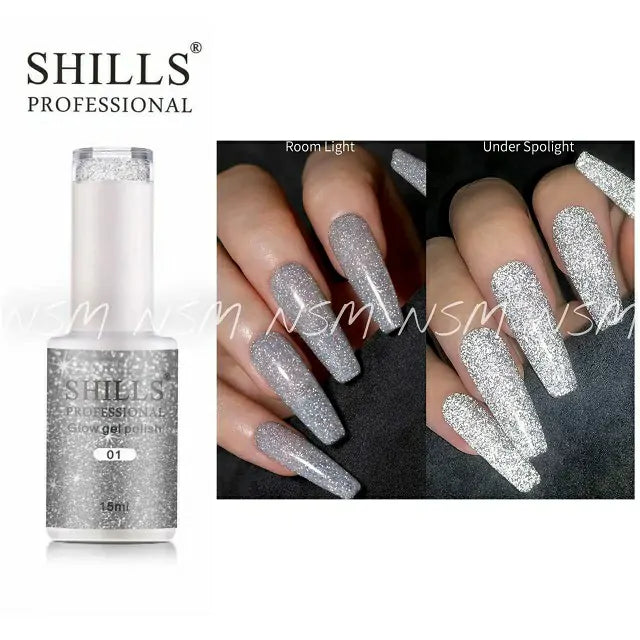 Shills Professional Silver Reflective Gel Polish (15ml)