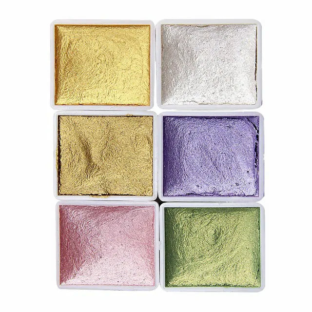Shimmer Solid Watercolor (Set Of 6/12 Colors)