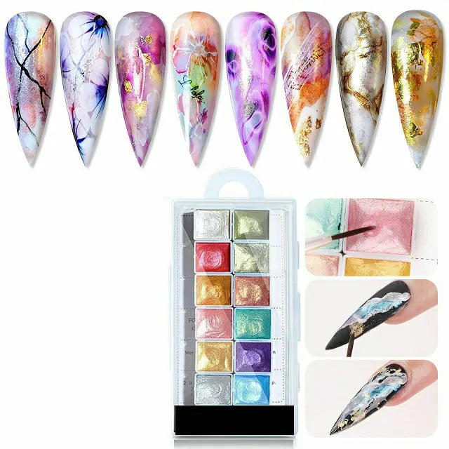Shimmer Solid Watercolor (Set Of 6/12 Colors)