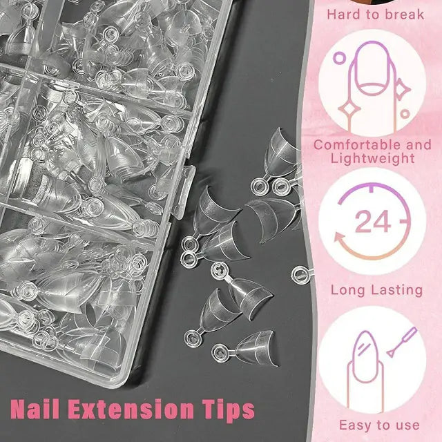 Short Almond Half Cover Soft Gel Nail Tips (600 Pcs Box)