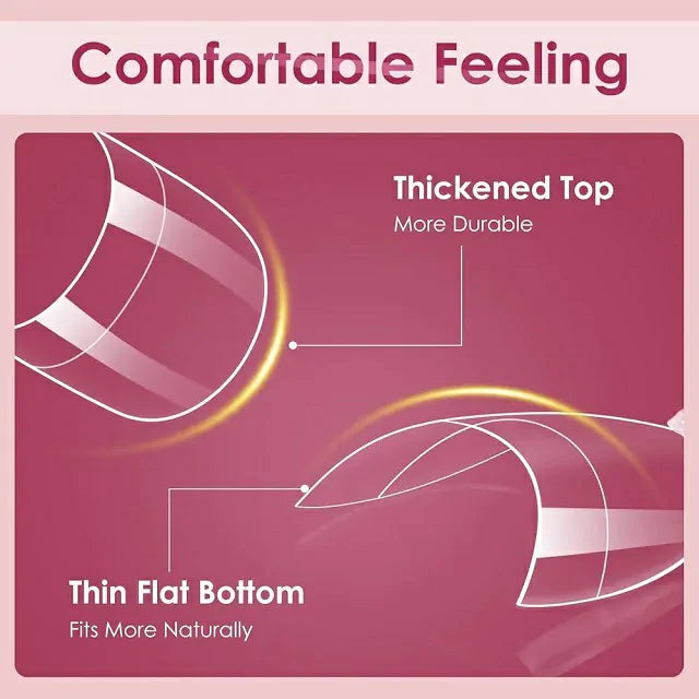 Short Oval Half Cover Soft Gel Nail Tips (600 Pcs Box)