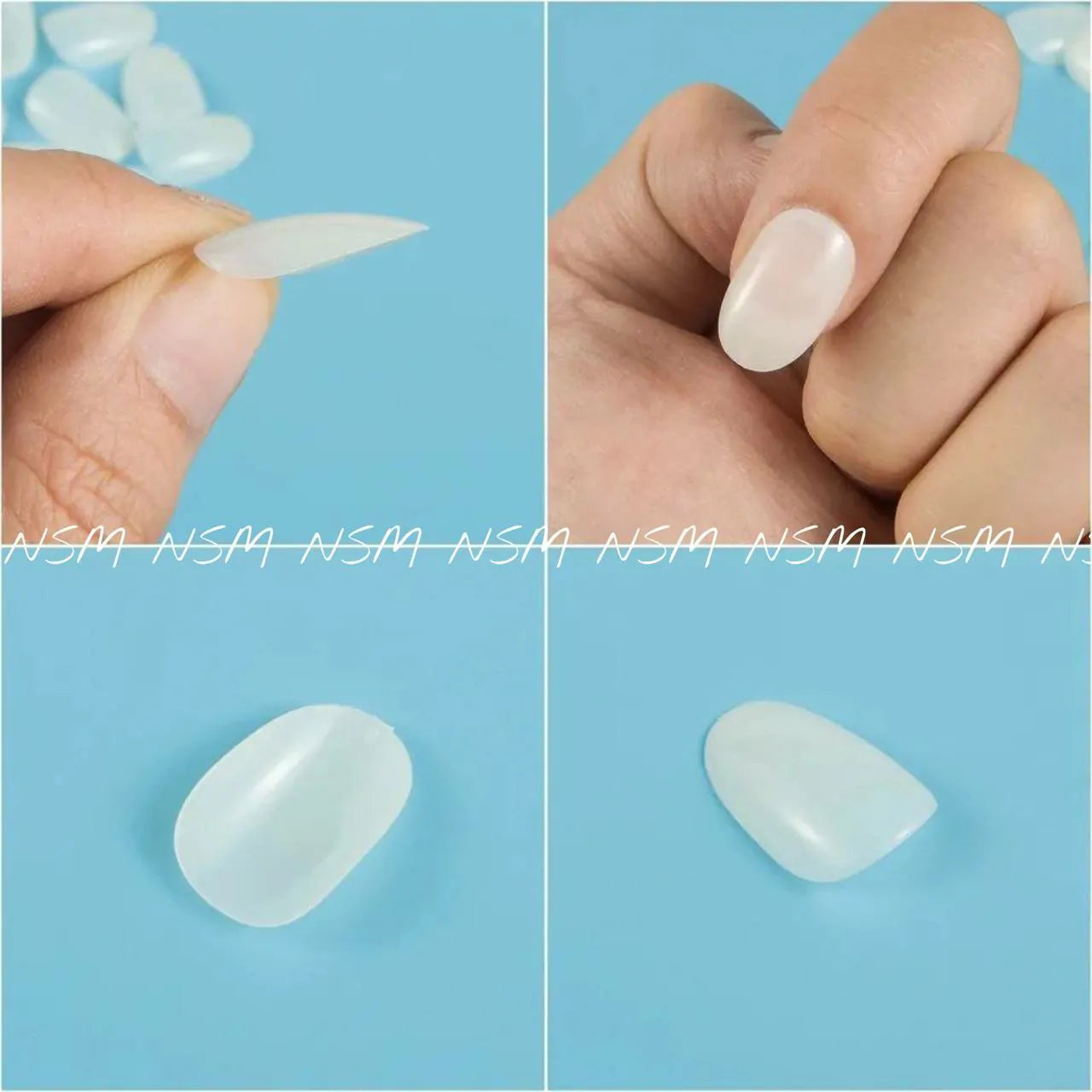 Short Oval Natural Nail Tips (Pack Of 500 Pc)