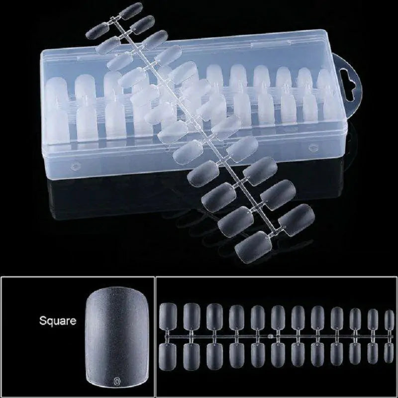 Short Square Pre Buffed Gel Nail Tips Box (300 Pcs)
