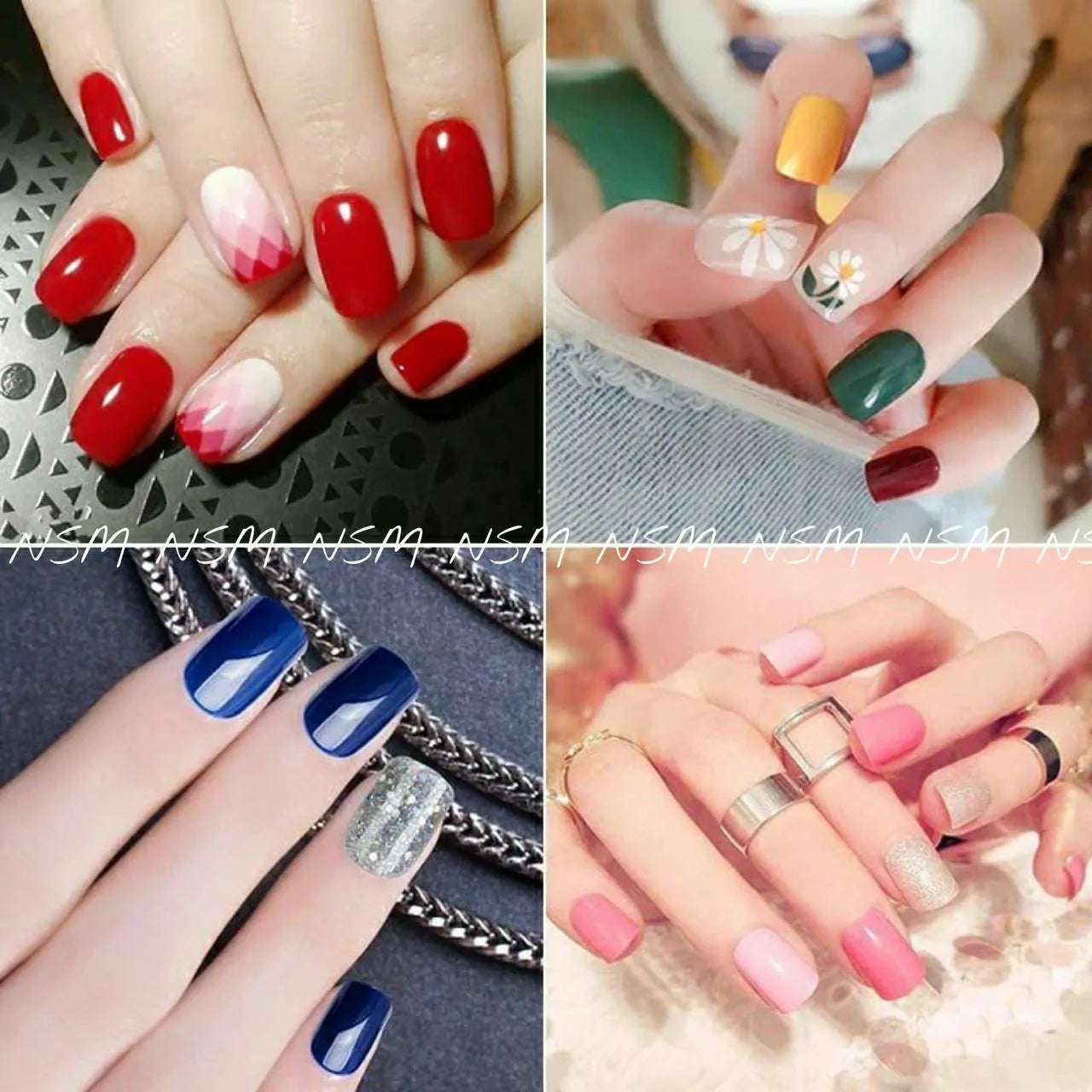 Short Square Press On Nail Tips For Children (240 Tips Pack)