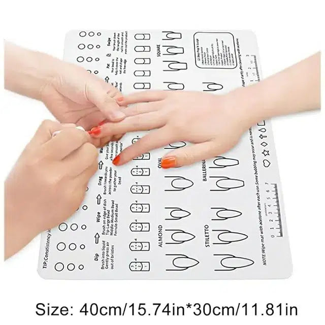 Acrylic Nail Art Training Silicon Mat