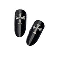 Silver Cross Gothic Nail Charm (Set Of 2)