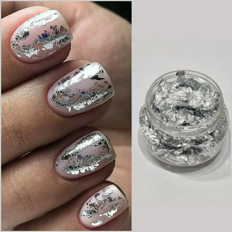 Silver Foil Flakes Jar (1gm)