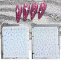 Silver Laser Holographic Stars Sticker Sheets (JO-965)