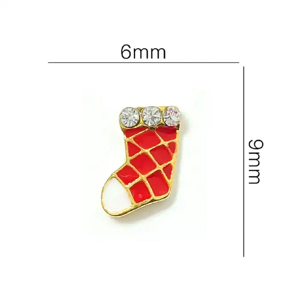 Christmas Sock Nail Charms (Set Of 2 Pcs)