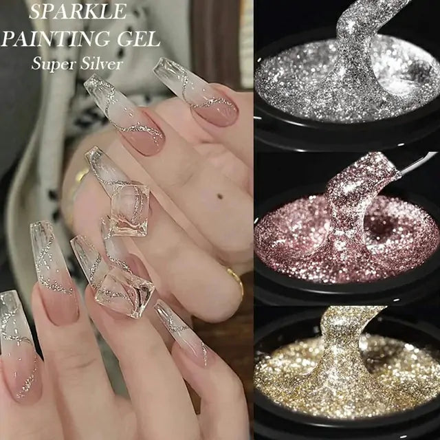 Born Pretty Sparkle Painting Gel Super Silver (5ml)