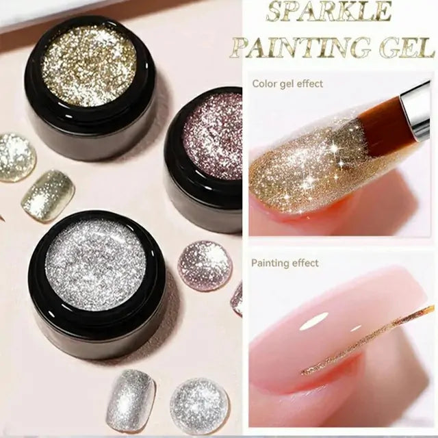 Born Pretty Sparkle Painting Gel Super Silver (5ml)