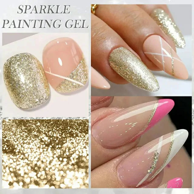 Born Pretty Sparkle Painting Gel Super Gold (5ml)
