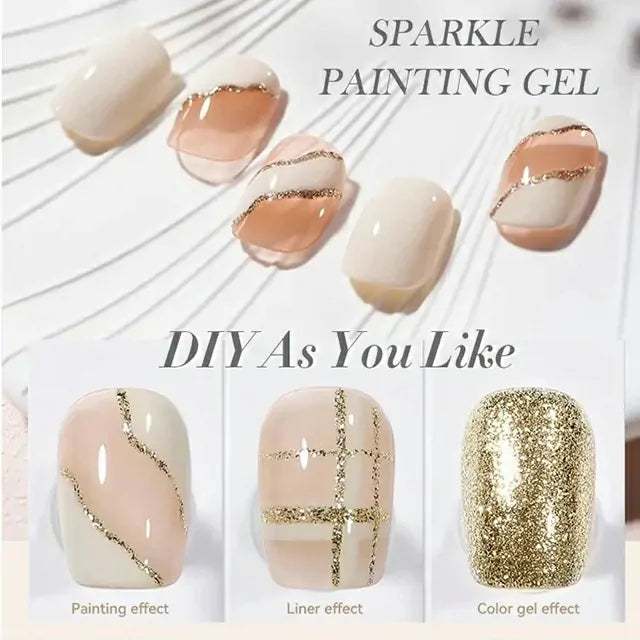 Born Pretty Sparkle Painting Gel Super Gold (5ml)