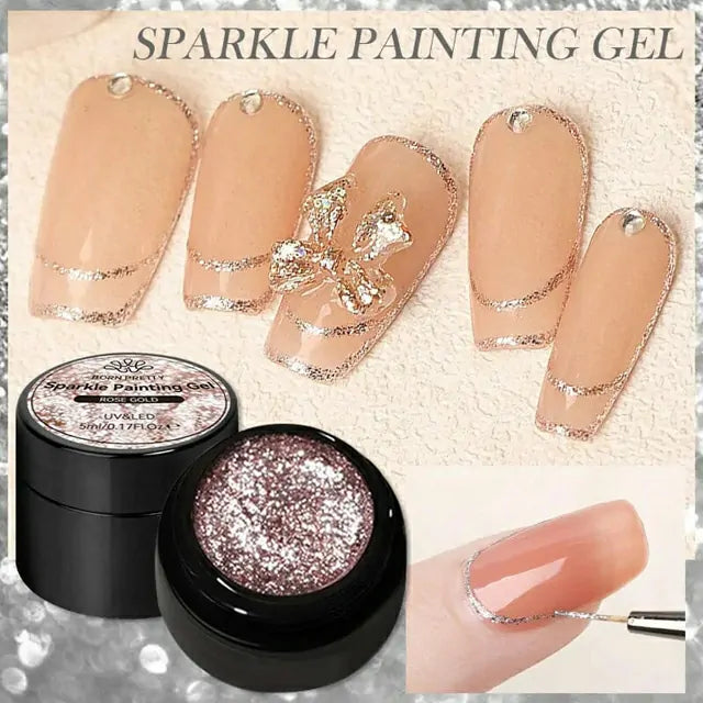 Born Pretty Sparkle Painting Gel Super Gold (5ml)