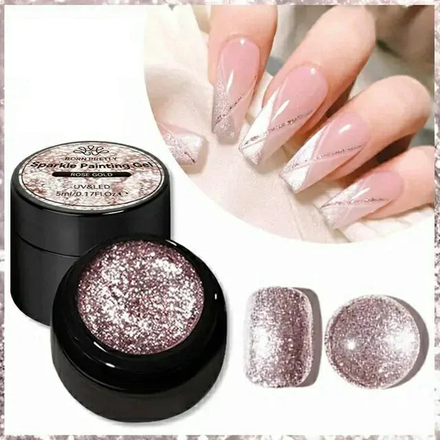 Born Pretty Sparkle Painting Gel Rose Gold (5ml)