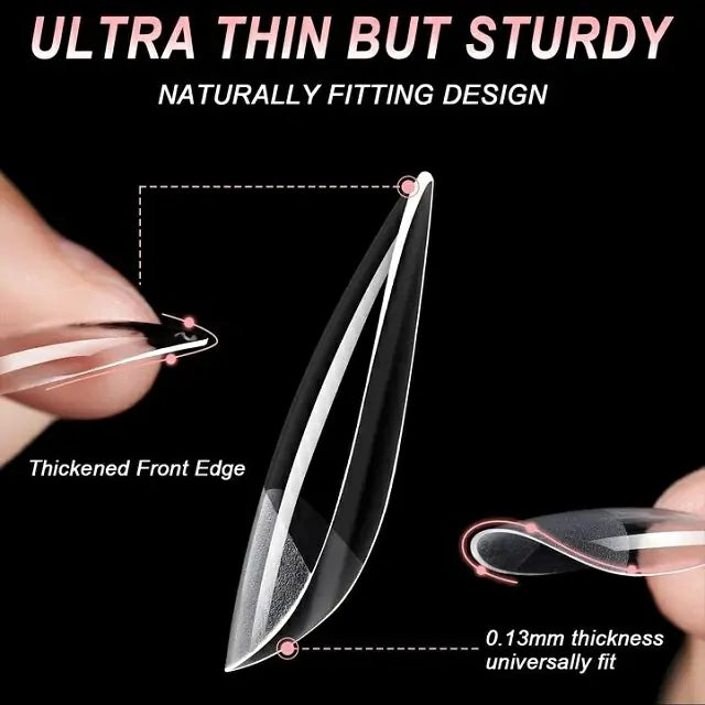 Medium Almond Soft Gel Nail Tips (600 Pcs Box)